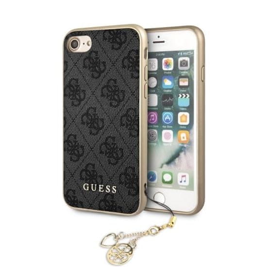 Guess GUHCI8GF4GGR iPhone 7/8/SE 2020 / SE 2022 siv/zahteven trdi ovitek 4G Charms Collection