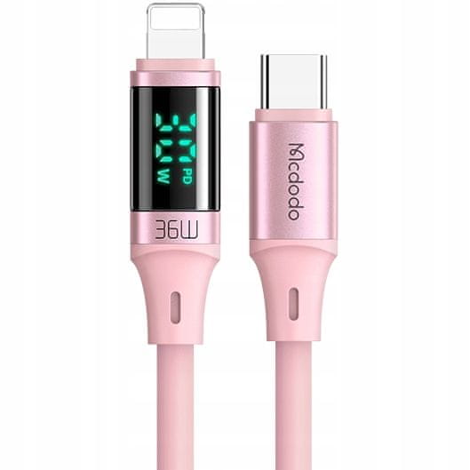 Mcdodo Mcdodo Usb-C Lightning 36W 2M Zaslonski Kabel Za Iphone 13 14 Roza