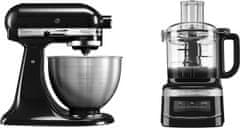 KitchenAid set kuhinjskega robota in predelovalnika hrane, Onyx Black