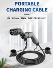 Trifazni polnilni kabel za električna vozila (11kW/16A)