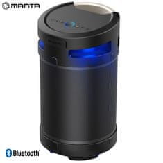 Manta SPK5120 prenosni zvočnik, Bluetooth, 100W, stereo 360°, RGB LED, IPX5, FM, črn - odprta embalaža