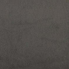 Vidaxl Vzmetnica z žepkasto vzmetjo temno siva 140x190x20 cm žamet