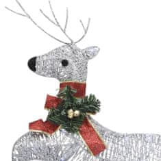 Greatstore Božični severni jeleni 2 kosa srebrni 40 LED akril