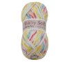 Preja BABY SOFT večbarvna - 100 g / 360 m - bela, rumena, turkizna, roza