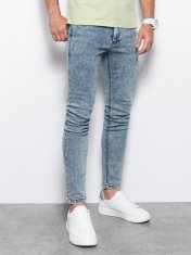 OMBRE Moške kavbojke Skinny Fit Thinrin Svetlo modra XL