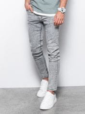 OMBRE Moške kavbojke Skinny Fit Thinrin siva XL