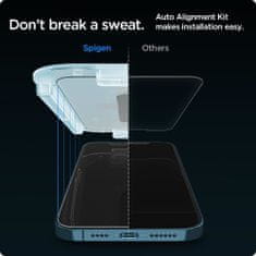 slomart spigen glas.tr "ez fit" 2-pack kaljeno steklo za iphone 12 pro max