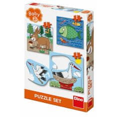 Dino Živali: kje živijo 3-5 baby puzzle