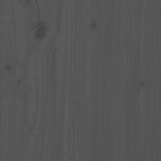 Vidaxl Klubska mizica siva 80x50x35 cm trdna borovina
