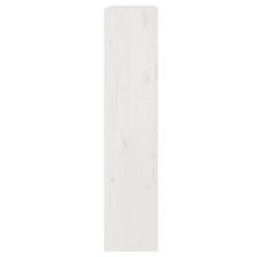 Vidaxl Knjižna omara/pregrada bela 80x30x135,5 cm trdna borovina
