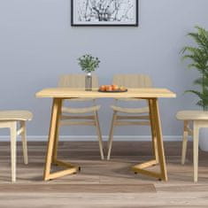 Vidaxl Jedilna miza, svetlo rjava, 120x60x74 cm, MDF in železo