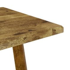 Vidaxl Jedilna miza, temno rjava, 120x60x74 cm, MDF in železo