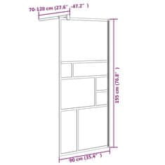 Vidaxl Pregrada za tuš 90x195 cm ESG steklo bela