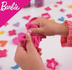 Lisciani Barbie set bleščečih plastelinov, 4/1, 400 g