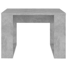Vidaxl Stranska mizica betonsko siva 50x50x35 cm iverna plošča