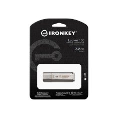 Kingston Ironkey Locker+ 50 USB ključ, 32 GB, 3.2 Gen1, 256bit enkripcija, kovinski