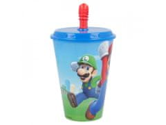 Alum online Plastični kozarček za otroke s slamico Super Mario