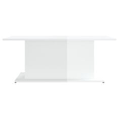 Vidaxl Klubska mizica visok sijaj bela 102x55,5x40 cm iverna plošča