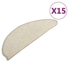 Vidaxl Samolepilne preproge za stopnice 15 kosov srebrne 65x21x4 cm