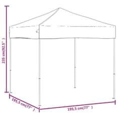 Vidaxl Zložljiv šotor za zabavo, rdeč, 2x2 m