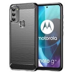 MG Carbon Case Flexible silikonski ovitek za Motorola Moto G71 5G, črna