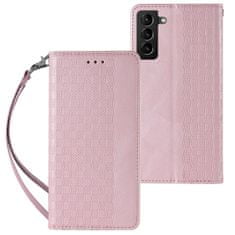 MG Magnet Strap knjižni usnjeni ovitek za Samsung Galaxy S22 Plus, roza