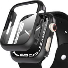 Tech-protect Defense 360 ovitek z zaščitnim steklom za Apple Watch 7 41mm, črna
