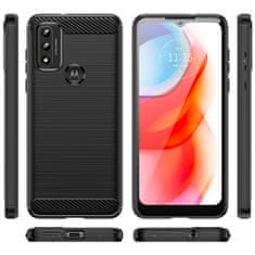 MG Carbon Case Flexible silikonski ovitek za Motorola Moto G Play 2022, črna