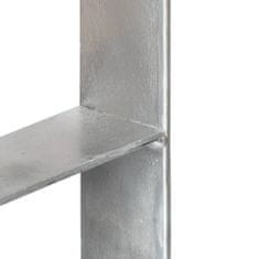 Vidaxl Ograjna sidra 2 kosa srebrna 7x6x60 cm pocinkano jeklo