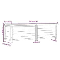 Vidaxl Zunanja škatla za blazine 200x50x56 cm trden les jelke