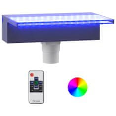 Vidaxl Vodni slap z RGB LED osvetlitvijo, akril, 30 cm