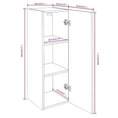 Vidaxl TV omarica siva sonoma 30,5x30x90 cm inženirski les