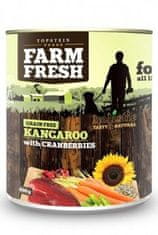 Farm Fresh Dog Kangaroo z brusnicami v konzervi 800g