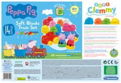 Clementoni Mehki vlak Clemmy Peppa Pig Train z 10 bloki