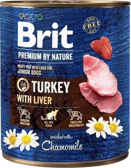 Brit Premium by Nature Dog Cons. - Turčija z jetri 800 g