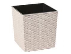 Lamela Pokrov za cvetlični lonec JUKA RATTAN ECO plastika 25x25x26cm