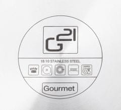 G21 Gourmet Čudežni lonec s cedilom 28 cm s pokrovom iz nerjavečega jekla/reblona