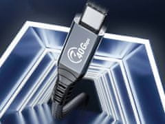 Orico TBZ4 kabel, USB-C v USB-C, Thunderbolt 4, 40Gb/s, 100W PD, 8K 60Hz, 0,3m, črn (TBZ4-03-GY-BP)