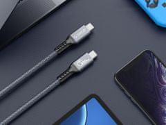 Orico TBZ4 kabel, USB-C v USB-C, Thunderbolt 4, 40Gb/s, 100W PD, 8K 60Hz, 0,3m, črn (TBZ4-03-GY-BP)