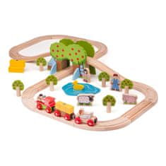 Bigjigs Rail Lesena kmetija z vlakom