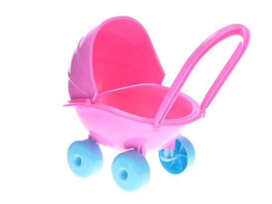 Otroški voziček globoka plastika roza