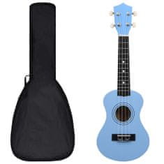 Vidaxl Otroški ukulele soprano s torbo baby moder 21"