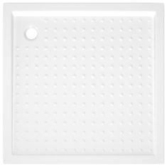 Vidaxl Tuš kad s pikami bela 80x80x4 cm ABS