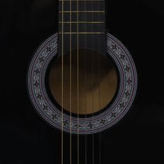 Vidaxl Klasična kitara za začetnike 8-delni komplet črna 3/4 36"