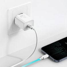 BASEUS Hitri polnilec za Iphone Super Si 1C 20W Power Delivery + USB-C - Lightning kabel 1m bela