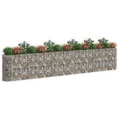 Vidaxl Visoka greda gabion pocinkano železo 540x50x100 cm