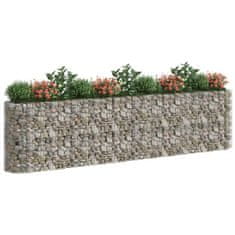 Vidaxl Visoka greda gabion pocinkano železo 400x50x100 cm