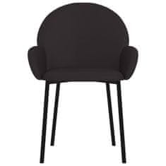 Vidaxl Jedilni stoli 2 kosa črno umetno usnje