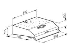 CASARREDO Kuhinjska napa STANDARDNO bela