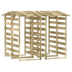 Greatstore Pergola s streho 4 kosi 100x90x200 cm impregnirana borovina